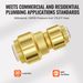 Pipe Fittings, 1/2"-3/4" 12PCS Brass Pipe Fittings, Straight-Through Push-Fit Pipe Connector Brass Air Fittings, Heavy Duty Plumbing Fittings Adapter For Heating/Shower Systems,Water Pipes_maomaolike.com