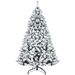 7.5ft PVC Flocking Hinged Tree Environmentally Friendly Fireproof Artificial Christmas Flocked Tree_maomaolike.com