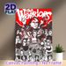 The Warriors Themed Painting Poster, Bold Red-Black Graphic Style Poster, Nostalgic Movie Gang Character Collage Decor Ideal For Home Theater, Living_maomaolike.com