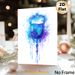 IV Bag Themed Painting Poster, Watercolor Blue & Purple Splatter Style Poster, Unique Medical-inspired Decor Suitable For Clinics, Hospitals And_maomaolike.com