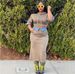 Women's Clothing casual hooded long sleeved sweatshirt denim splicing slit skirt suit_maomaolike.com