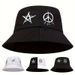 Hot Sale Fashion hip hop Two color ing bucket hat Women Men Panama Eyes Graffiti Printed Fisherman outdoor Fishing Sun Hat_maomaolike.com