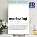 Marketing Definition Painting Poster, Sleek Typographic Text Poster, Inspirational Professional Statement Suitable For Office, Workspace_maomaolike.com
