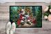 Keeshond And Santa Claus Doormat Front Door Mat Indoor Outdoor Rugs For Entryway, Non Slip Washable Low Pile, 24H X 36W_maomaolike.com