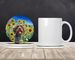 Wirehaired Pointing Griffon In Sunflowers Large Sandstone Coasters Pack Of 4 Absorbent Round Coasters Decor Gifts For Men Or Women, 4 In, Multicolor_maomaolike.com