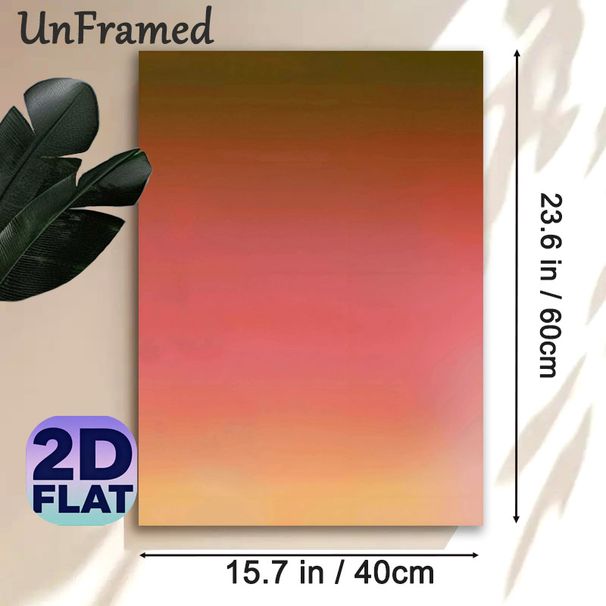 Gradient Abstract Painting Poster, Soft-toned Smooth Warm Color Gradient Poster, Calming Visual Decor Ideal For Living Room, Bedroom And Office_maomaolike.com