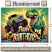 Dinosaur Monster Truck Birthday Banner - 2D Flat Polyester Backdrop With Happy Birthday Text, Green Orange, Wall Hanging Photo Props, Party Decor_maomaolike.com