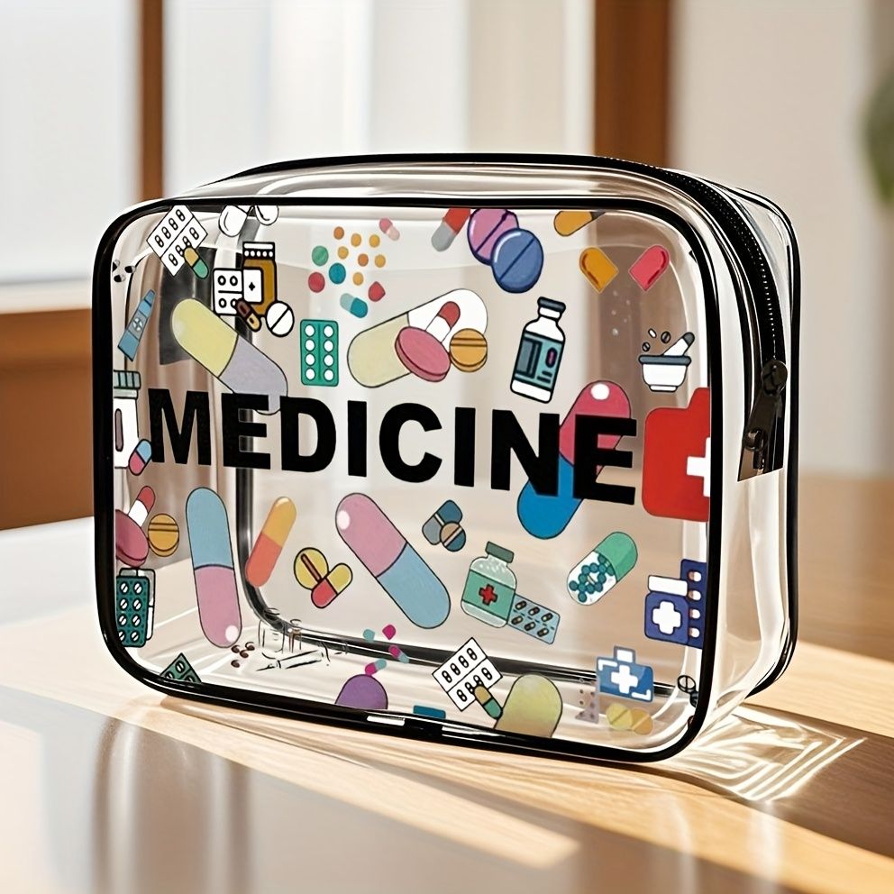 Medicine Cosmetic Women Large Capacity Organizer Easy Wipe Clean Pouch Daily Use Trip Toiletry Travel Bag_maomaolike.com