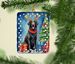 Curly-Coated Retriever Christmas Reindeer Porcelain Ornament Christmas Tree Hanging Decorations For Home Christmas Holiday, Rectangle, Gift, Multicolor_maomaolike.com