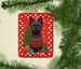 Black Cairn Terrier Holiday Christmas Porcelain Ornament Christmas Tree Hanging Decorations For Home Christmas Holiday, Rectangle, Gift, Multicolor_maomaolike.com