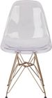 2 Pack Eames Chair Eiffel Tower Golden Base Ghost Chair Side Dinning Chair Transparent_maomaolike.com