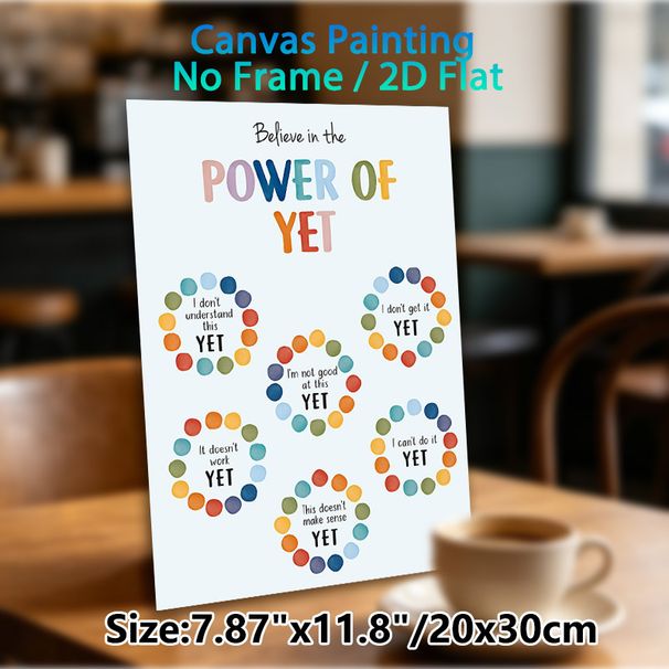 Growth Mindset Painting Poster, Pastel Watercolor Motivational Affirmation Poster, Fosters Positive Mindset, Suitable For Office, Home Study Space_maomaolike.com