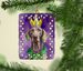 Weimaraner King Of Mardi Gras Porcelain Ornament Christmas Tree Hanging Decorations For Home Christmas Holiday, Rectangle, Gift, Multicolor_maomaolike.com