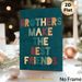 Brother Friendship Quote Painting Poster, Vintage Color-blocked Typography Poster, Warm Heartfelt Message, Ideal For Bedroom And Living Room Wall_maomaolike.com
