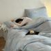 Wholesale INS American Yarn-Dyed Jacquard Pure Four-Piece Wabi-Sabi Nordic Style Homestay Full Washed Cotton 4-Piece Set_maomaolike.com