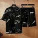 Men's Clothing summer sports men's five point short sleeved running basketball uniforms casual loose T shirt shorts two piece suit_maomaolike.com