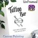 Tattoo Bar Love Themed Painting Poster, Monochrome Retro Tattoo-style Poster, Witty Romantic Decor Ideal For Bar, Cozy Indoor Spaces_maomaolike.com