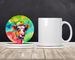 Hippie Animal Malvi Cow Large Sandstone Coasters Pack Of 4 Absorbent Round Coasters Decor Gifts For Men Or Women, 4 In, Multicolor_maomaolike.com