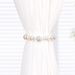 Modern Minimalist Tiebacks ABS Pearl Buckles Magnetic Luxury Curtain No-Drill Buckle Rings Tie Rope Pearlescent_maomaolike.com