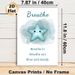 Kawaii Starfish Mindful Breathing Painting Poster, Soft Watercolor Cute Starfish With Inspirational Quotes Poster, Calming Decor Ideal For Bedroom_maomaolike.com