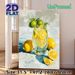Lemon Drink Still Life Painting Poster, Vibrant Impasto-style Citrus & Lemonade Glass Poster, Fresh Visual Appeal For Kitchen, Dining Room Decor_maomaolike.com