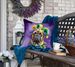 Mastiff King Of Mardi Gras Throw Pillow Machine Washable, Indoor Outdoor Decorative Pillow For Couch, Bed Or Patio, 18Hx18W_maomaolike.com