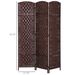 Room Divider, 3 Panel Folding Privacy Screen, 6FT Tall Portable Wicker Weave Partition Wall Divider For Bedroom, Home Office, Brown_maomaolike.com