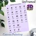 Alphabet Pronunciation Painting Poster, Soft Purple Minimalist Clear Alphabet Phonetic Guide Poster, Practical For English Pronunciation Learning_maomaolike.com