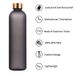 1L Bottle With Time Marker 32 OZ Motivational Reusable Fitness Sports Outdoors Travel Leakproof BPA Free Frosted Plastic_maomaolike.com
