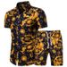 Men's Clothing Short Sleeve Shirt Printed Shirt Set _maomaolike.com