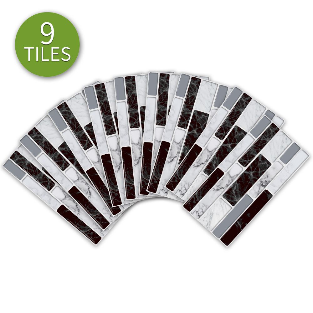 Funlife American Classic Style Imitation Marble Mosaic Tile Floor Stickers, Multiple Colors Available UB_maomaolike.com