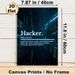 Hacker Definition Painting Poster, Neon Cyberpunk Tech-style Poster, Unique Gaming-focused Definition Decor Ideal For Gaming Rooms, Gaming Areas_maomaolike.com