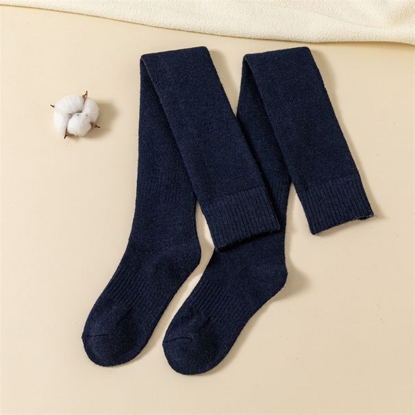 Non-slip wool long tube knee socks children's winter velvet padded wool socks Terry high socks warm thigh socks_maomaolike.com