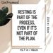 Rest-themed Inspirational Quote Painting Poster, Minimalist Bold Text Poster, Motivational Reminder To Embrace Rest, Ideal For Home Office, Bedroom_maomaolike.com