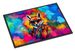 Hippie Animal Fox Doormat Front Door Mat Indoor Outdoor Rugs For Entryway, Non Slip Washable Low Pile, 24H X 36W_maomaolike.com