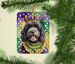 Portuguese Water Dog King Of Mardi Gras Porcelain Ornament Christmas Tree Hanging Decorations For Home Christmas Holiday, Rectangle, Gift, Multicolor_maomaolike.com