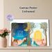 Forest Day & Night Painting Poster, Soft Whimsical Woodland Scene Poster, Serene Decorative Artwork With Forest Animals And Text, Suitable For Living_maomaolike.com