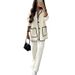 Women's suit autumn new fashion casual loose solid color two-piece set_maomaolike.com