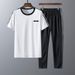 Men's Clothing Middle aged and elderly sports suits men's summer casual suits men's dad's summer short sleeved trousers factory direct sales_maomaolike.com