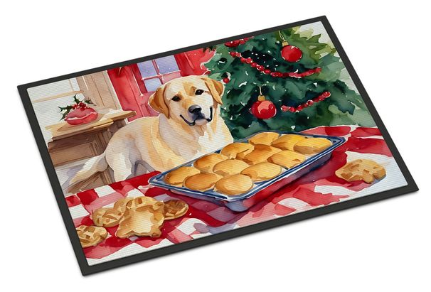 Labrador Retriever Christmas Cookies Doormat Front Door Mat Indoor Outdoor Rugs For Entryway, Non Slip Washable Low Pile, 24H X 36W_maomaolike.com
