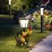 New Outdoor Solar Animal Decor Light, Hexagonal Resin Garden Figurine, Weatherproof Sensor Night Light, Universal For Garden, Lawn, Park And Ranch_maomaolike.com