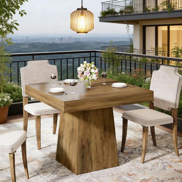 Dining Table, Square Farmhouse Kitchen Table Dinner Table_maomaolike.com