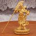 Golden Guan Gong God Of Wealth Statue With Knife Lotus Base For Home And Office Decoration Metal Craft_maomaolike.com