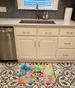 Corgi Hippie Dawg Memory Foam Kitchen Mat Machine Washable Anti-Fatigue Mat Cushion Comfort Bath Mat Or Kitchen Rug_maomaolike.com