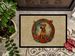 Irish Terrier Christmas Flowers Doormat Front Door Mat Indoor Outdoor Rugs For Entryway, Non Slip Washable Low Pile, 24H X 36W_maomaolike.com
