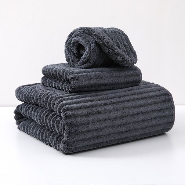 Micro Fiber Large Bath Towel Absorbent Quick Drying Towel Three Piece Set Coral Velvet Wave Pattern Home Adult Quick Drying Beach Towel_maomaolike.com