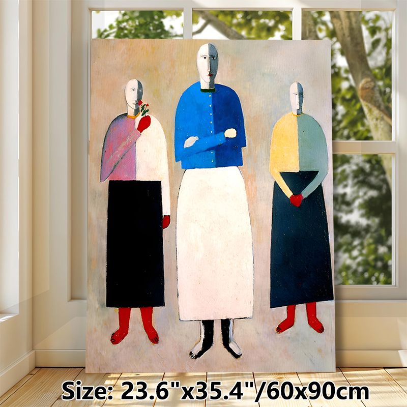 Abstract Figure Painting Poster, Vibrant Color-Blocked Minimalist Figure Poster, Unique Artistic Decor For Living Room, Office And Art Display Areas_maomaolike.com