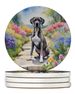 Great Dane Spring Path Large Sandstone Coasters Pack Of 4 Absorbent Round Coasters Decor Gifts For Men Or Women, 4 In, Multicolor_maomaolike.com