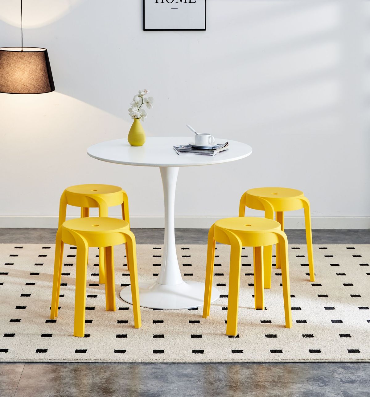 6 Pack Stackable Classroom Stools Plastic Stools Nesting Stools Colorful Round Stools Indoor Outdoor Flexible Seating Decorative Stools Chairs For Home Office School Classroom Mustard_maomaolike.com
