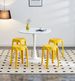6 Pack Stackable Classroom Stools Plastic Stools Nesting Stools Colorful Round Stools Indoor Outdoor Flexible Seating Decorative Stools Chairs For Home Office School Classroom Mustard_maomaolike.com